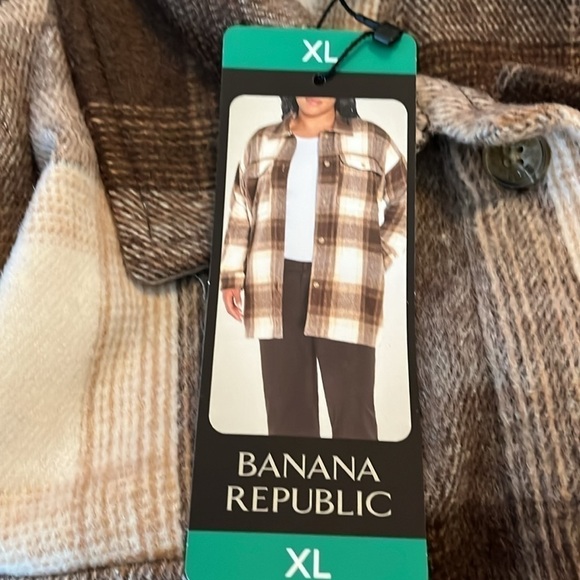 Banana Republic Womens
Shirt Jacket Brown Plaid
Shacket Oversized XL & Large - Picture 9 of 13